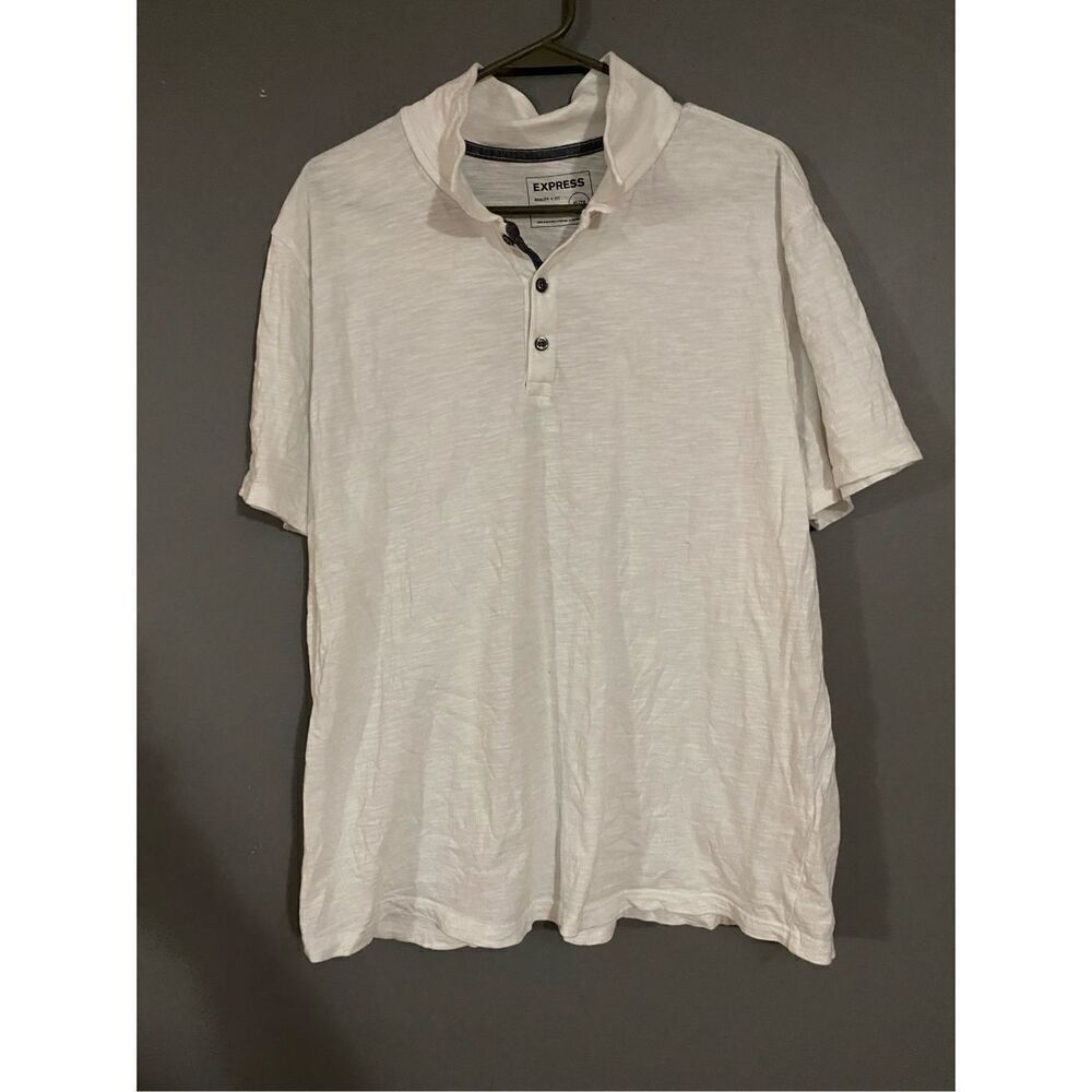 Express White Polo Shirt Size XL